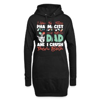 Technicien en pharmacie - Sweat-shirt à capuche long Femme - noir - Devant