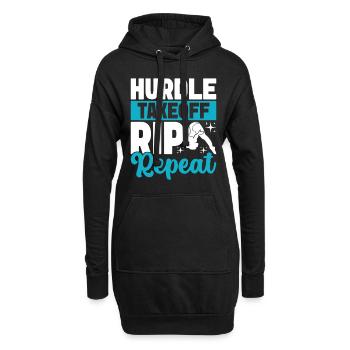 Kunstspringen Turmspringer Sprungbrett - Hoodie-Kleid - Schwarz - Vorne