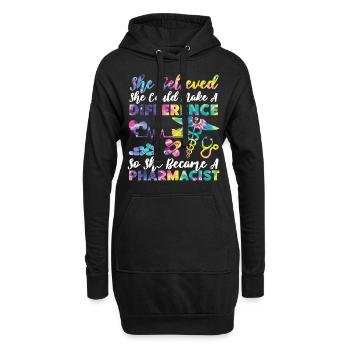 Pharmacy Tech Technician - Hoodie-Kleid - Schwarz - Vorne