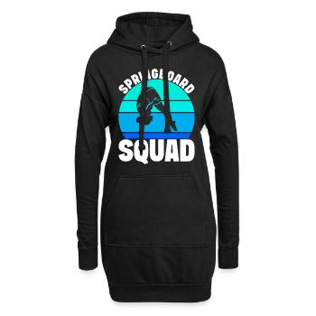 Kunstspringen Turmspringer Sprungbrett - Hoodie-Kleid - Schwarz - Vorne