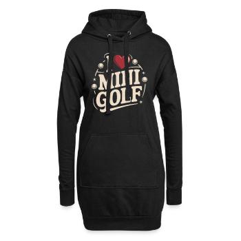 J’adore le -golf – s’amuser sur le terrain de -golf - Sweat-shirt à capuche long Femme - noir - Devant