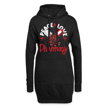 Pharmacy Tech Technician - Hoodie-Kleid - Schwarz - Vorne