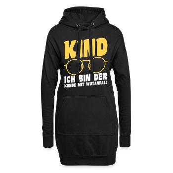 Tochter Sohn - Hoodie-Kleid - Schwarz - Vorne