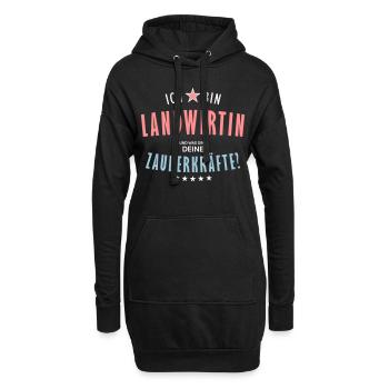 Landwirtin Beruf - Geschenk - Hoodie-Kleid - Schwarz - Vorne