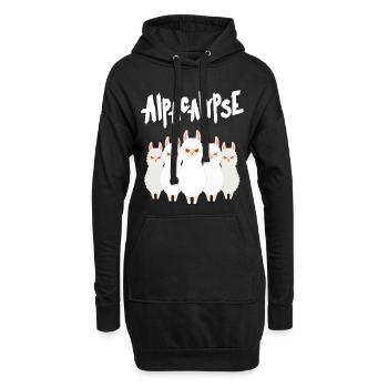 Alpacalypse - Funny Alpaca Halloween Design - Sweat-shirt à capuche long Femme - noir - Devant