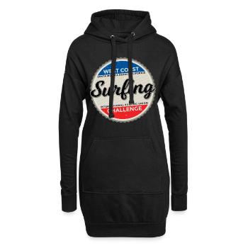 surf - Sweat-shirt à capuche long Femme - noir - Devant