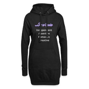 Logo signe astrologique "Scorpion" - Sweat-shirt à capuche long Femme - noir - Devant