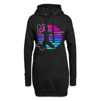 Handball Handball Joueur de handball féminin - Sweat-shirt à capuche long Femme - noir - Devant