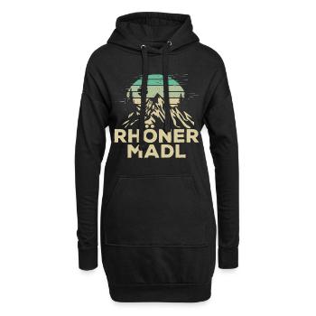 Rhöner Madl - Region Rhön Gebirge - Hoodie-Kleid - Schwarz - Vorne