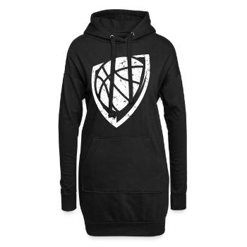 Basketball Emblem, geschenk basketballer ballsport - Hoodie-Kleid - Schwarz - Vorne