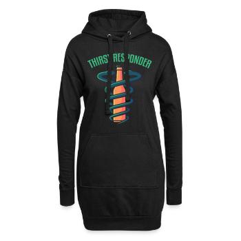 Durst Rettungsdienst, alkohol trinken getränk - Hoodie-Kleid - Schwarz - Vorne