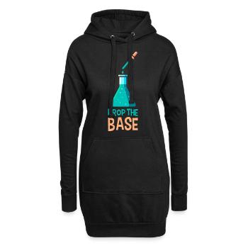 Drop The Base, chemistry chemist laboratory laboratory - Hoodie Dress - black - Front