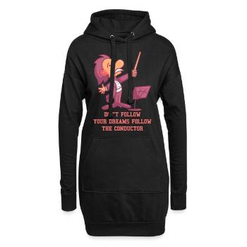 Don de chef d'orchestre, orchestre de musique classique - Sweat-shirt à capuche long Femme - noir - Devant