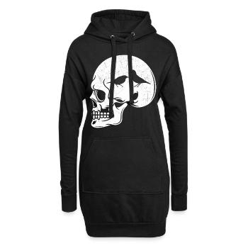 Oiseaux dans la tête, cadeau d'oiseau amoureux des oiseaux - Sweat-shirt à capuche long Femme - noir - Devant