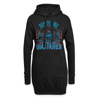 Quad ATV Offroad Quadfahrer - Hoodie-Kleid - Schwarz - Vorne