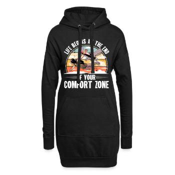 Parachute parachutiste parachutiste - Sweat-shirt à capuche long Femme - noir - Devant