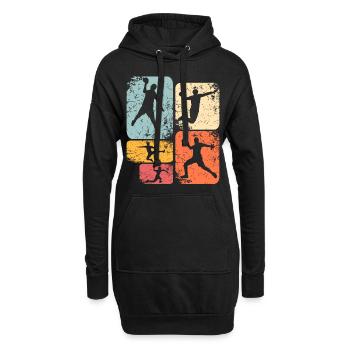 Handball Handballeur - Sweat-shirt à capuche long Femme - noir - Devant