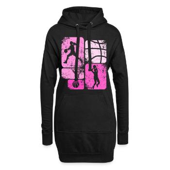 Basketball Basketballerin Frauen Basketball - Hoodie-Kleid - Schwarz - Vorne