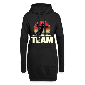 Handball Handball Joueur Équipe féminine de handball - Sweat-shirt à capuche long Femme - noir - Devant