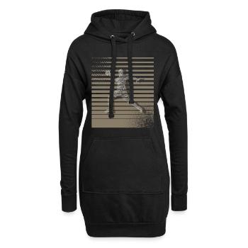 Handball Handballeur - Sweat-shirt à capuche long Femme - noir - Devant
