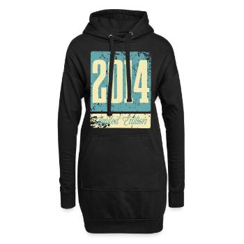 2014 Anniversaire de naissance Année de naissance - Sweat-shirt à capuche long Femme - noir - Devant