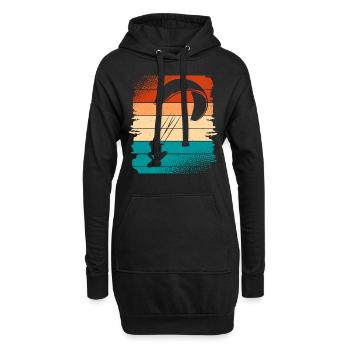 Kitesurfer Kiteboard Kitesurfen Kitesurf - Hoodie-Kleid - Schwarz - Vorne