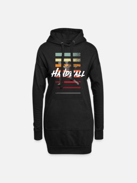 Handball Handballer - Hoodie-Kleid - Schwarz