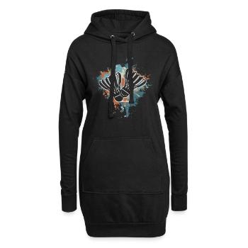 Badminton - Hoodie-Kleid - Schwarz - Vorne