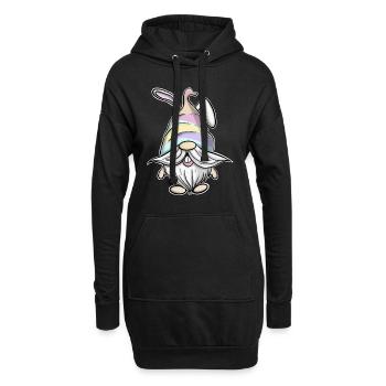 Ostern Gnome Gnomes - Hoodie-Kleid - Schwarz - Vorne