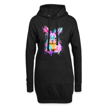 Lapin Lapin Coloré - Sweat-shirt à capuche long Femme - noir - Devant