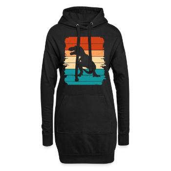 T Rex - Sweat-shirt à capuche long Femme - noir - Devant