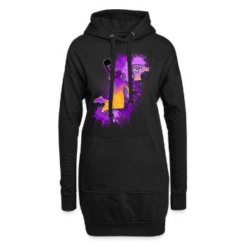 Basketball Basketballerin - Hoodie-Kleid - Schwarz - Vorne