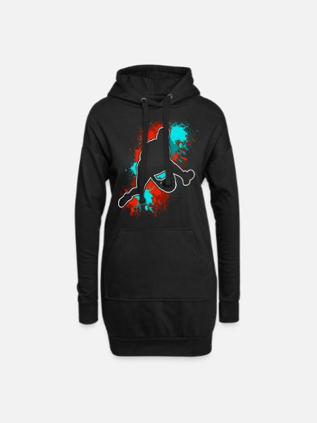 Basketball Basketballer - Hoodie-Kleid - Schwarz