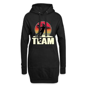 Équipe de handballiers de handball - Sweat-shirt à capuche long Femme - noir - Devant