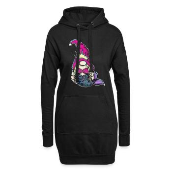 Mermaid Gnome Gnome - Sweat-shirt à capuche long Femme - noir - Devant