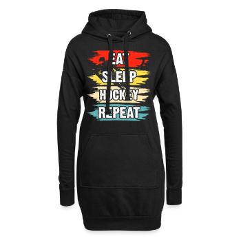 Hockey - Hoodie-Kleid - Schwarz - Vorne