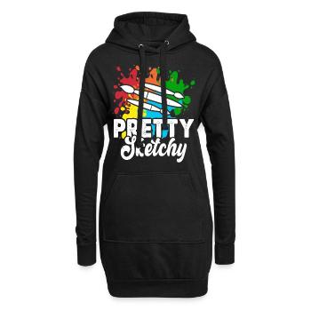 Artiste - Sweat-shirt à capuche long Femme - noir - Devant