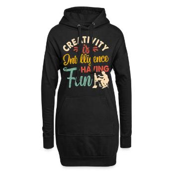 Künstler - Hoodie-Kleid - Schwarz - Vorne