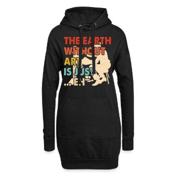 Artiste - Sweat-shirt à capuche long Femme - noir - Devant