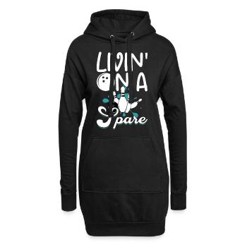 Bowling - Sweat-shirt à capuche long Femme - noir - Devant