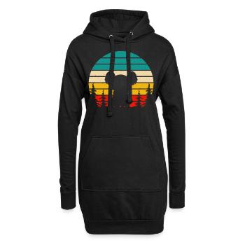 Koala - Hoodie-Kleid - Schwarz - Vorne