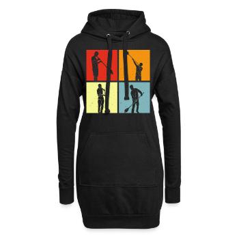 Souffleur - Sweat-shirt à capuche long Femme - noir - Devant