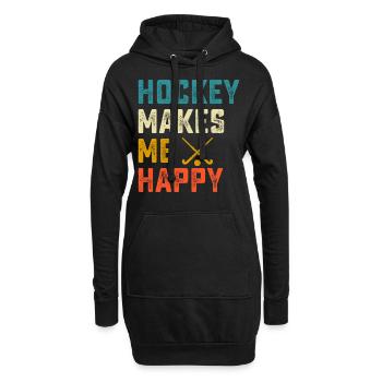 Hockey Eishockey Hockey sur glace - Sweat-shirt à capuche long Femme - noir - Devant