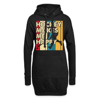 Hockey Eishockey Hockey sur glace - Sweat-shirt à capuche long Femme - noir - Devant