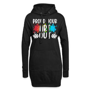 Artiste - Sweat-shirt à capuche long Femme - noir - Devant