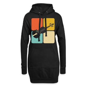 Violine Violinist - Hoodie-Kleid - Schwarz - Vorne
