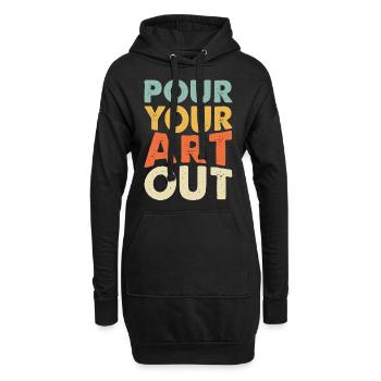 Artiste - Sweat-shirt à capuche long Femme - noir - Devant
