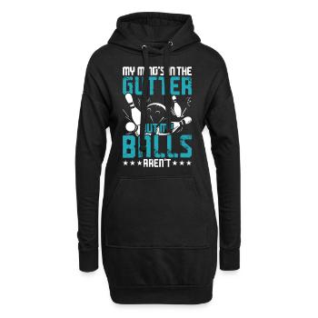 Bowling - Hoodie-Kleid - Schwarz - Vorne