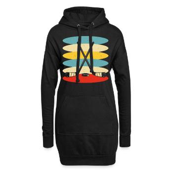 Kayak Kayakiste Kayakiste - Sweat-shirt à capuche long Femme - noir - Devant