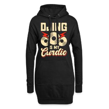 Dj Djing - Sweat-shirt à capuche long Femme - noir - Devant